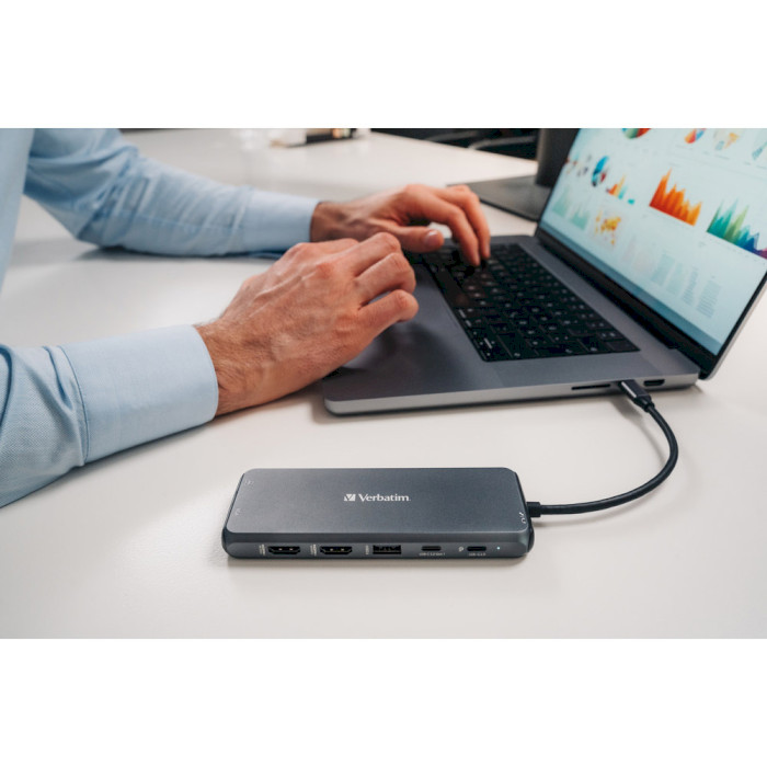 Порт-репликатор VERBATIM CMH-14 USB-C Pro Multiport Hub (32154)