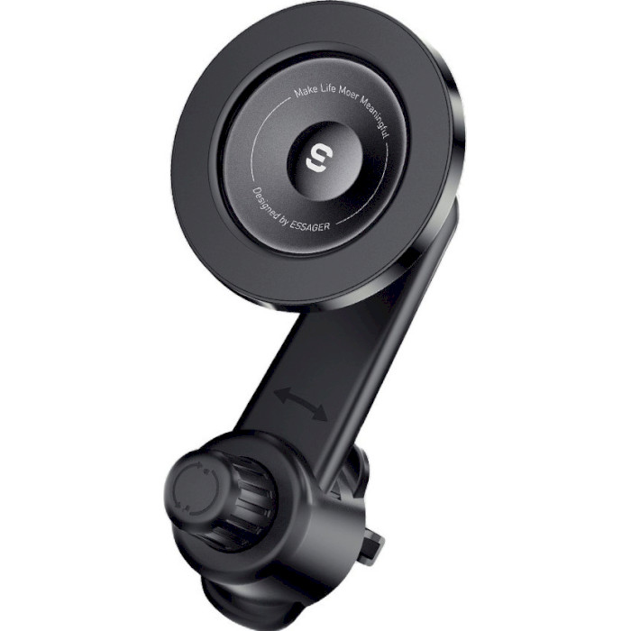 Автодержатель для смартфона ESSAGER Berlin Magnetic Safe Car Air Vent Phone Holder Long Arm Style Black