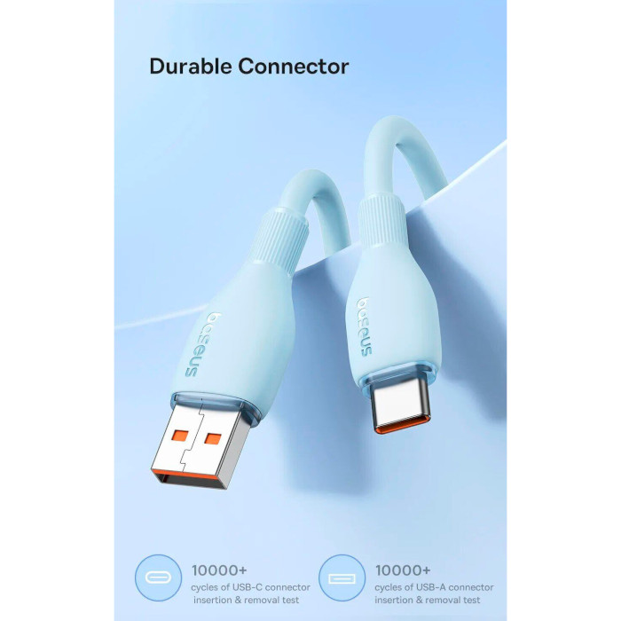 Кабель BASEUS Pudding Series Fast Charging Cable USB to Type-C 100W 1.2м Black (P10355703111-00)