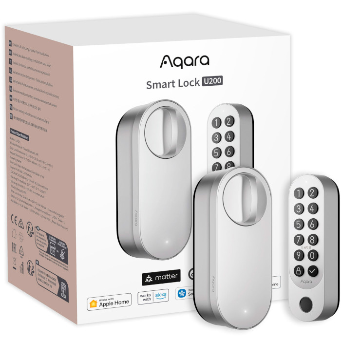 Розумний замок AQARA Smart Lock U200 Silver (EL-D02D)