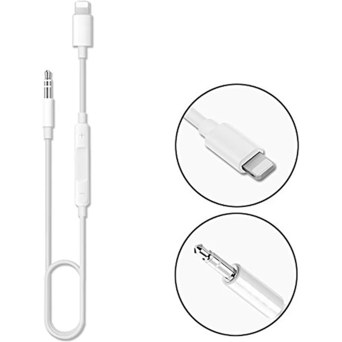 Кабель VOLTRONIC MH021 Audio Wire Control Adapter Cable Lightning - AUX 1м White