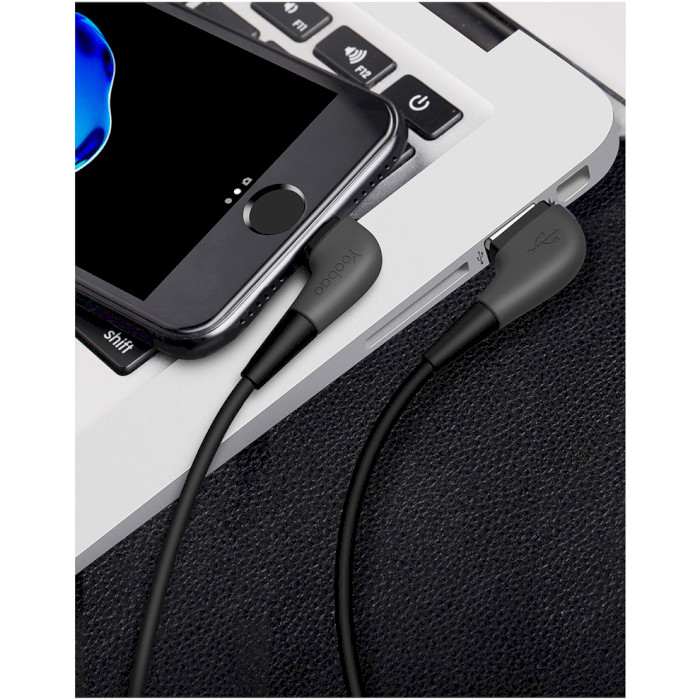 Кабель YOOBAO YB-425 Dual Elbow Design Usb-A to Lightning Cable 1.2м Black (YB-425LIGHTNING-BLACK)