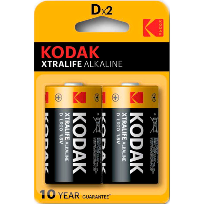 Батарейка KODAK Xtralife D 2шт/уп (BK-XT/LR20-2)