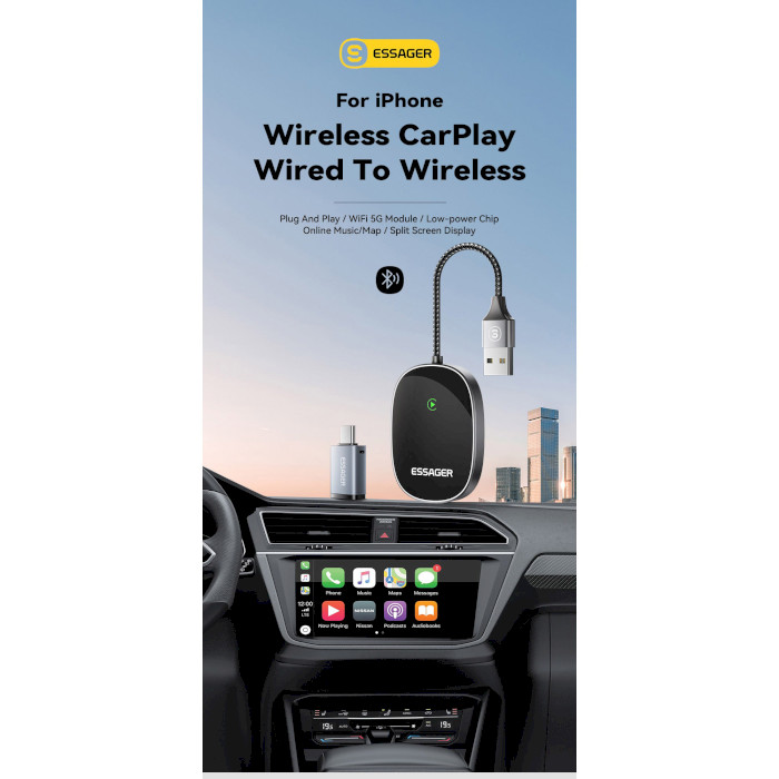 Беспроводной модуль ESSAGER Zhilian Wireless CarPlay (ECP-ZL0G-Z)