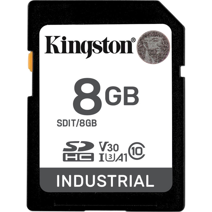 Карта пам'яті KINGSTON microSDHC Industrial 8GB UHS-I U3 V30 A1 Class 10 (SDIT/8GB)