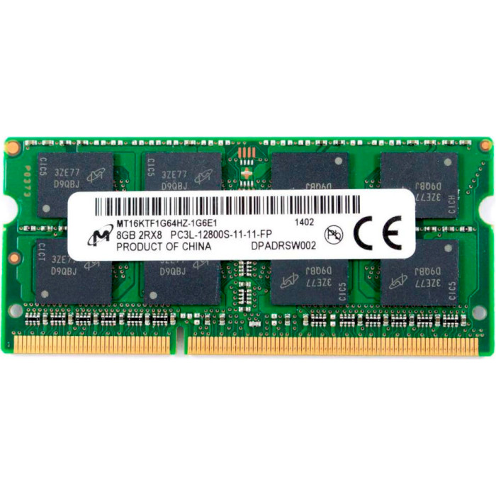 Модуль пам'яті MICRON SO-DIMM DDR3L 1600MHz 8GB (MT16KTF1G64HZ-1G6P1)