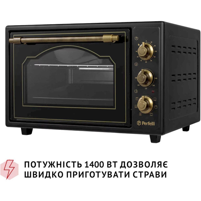 Электропечь PERFELLI Laggio 37 Black Retro