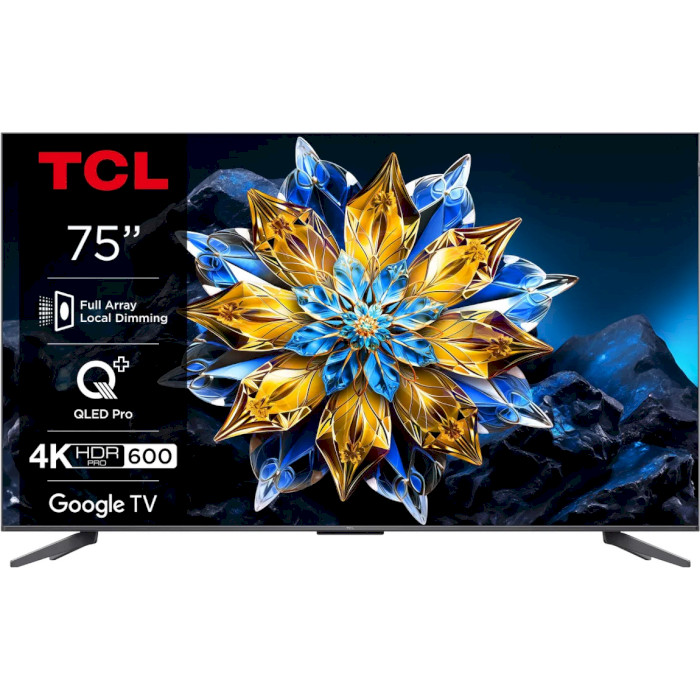 Телевізор TCL 75" QLED 4K 75C655 Pro