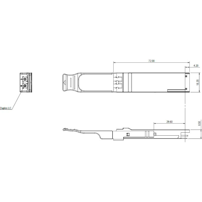 Модуль ALISTAR QSFP-40G-ER4-40 QSFP+ 40GbE Tx1330 40km DDM SM LC Duplex