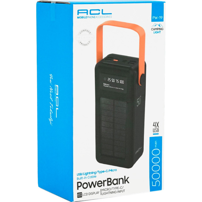 Повербанк ACL PW-19 50000mAh Black