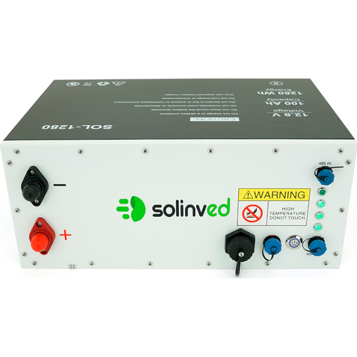 Аккумуляторная батарея SOLINVED LiFePO4 SOL-1280B (12.8В, 100Ач, BMS)