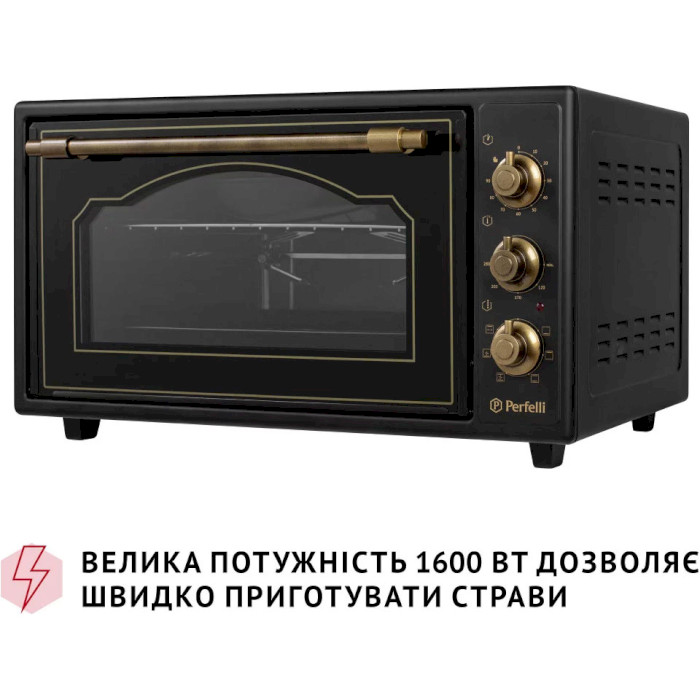 Электропечь PERFELLI Laggio 48 Black Retro