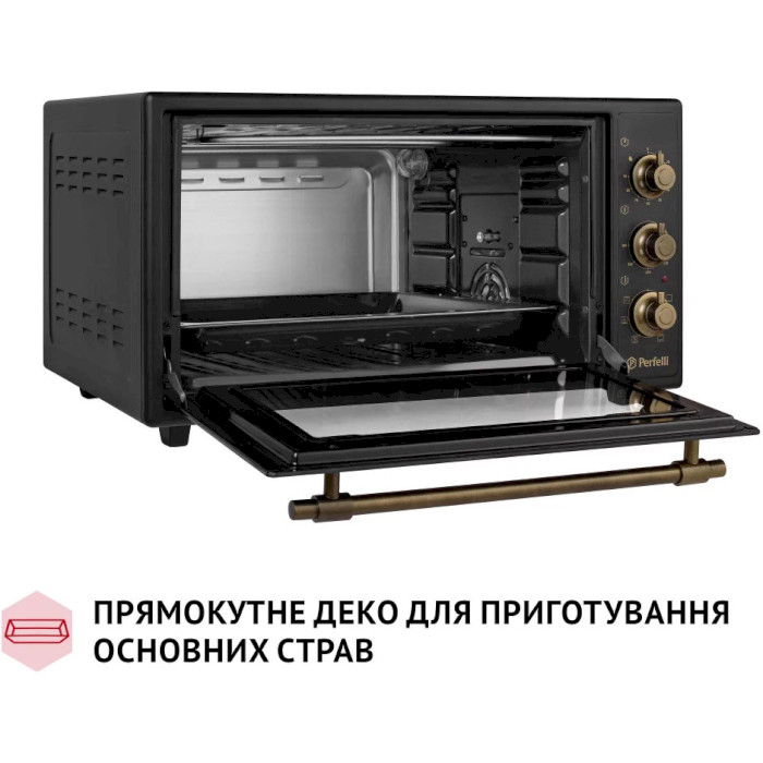 Електропіч PERFELLI Laggio 48 Black Retro