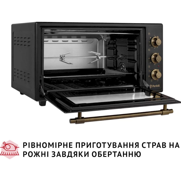 Електропіч PERFELLI Laggio 48 Black Retro