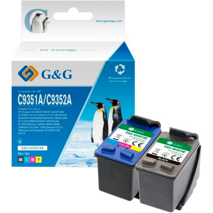 Картридж G&G для HP DeskJet, OfficeJet Combo Pack Black+Color (GG-SD367AE)