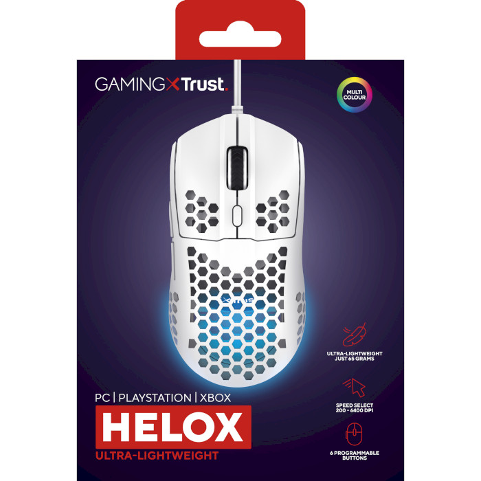 Миша ігрова TRUST Gaming GXT 928 Helox White (25389)