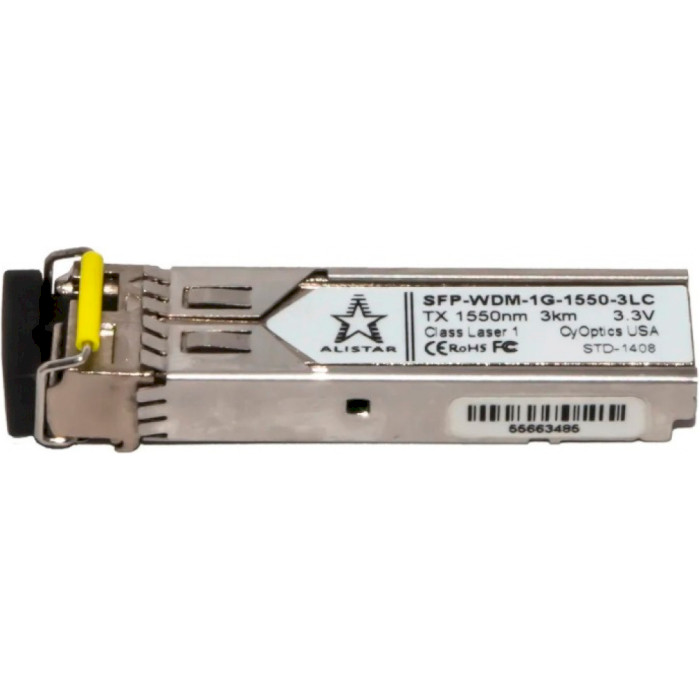 Модуль ALISTAR SFP-1G-BX-D-L03 SFP 1GbE Tx1550/Rx1310 3km DDM SM LC