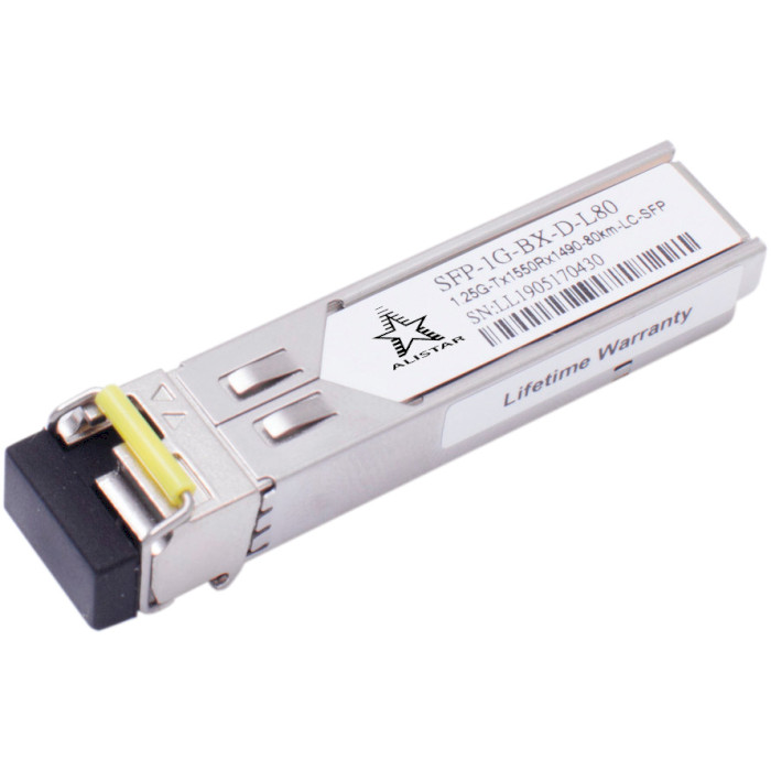 Модуль ALISTAR SFP-1G-BX-D-L80 SFP 1.25GbE Tx1550/Rx1490 80km DDM SM LC