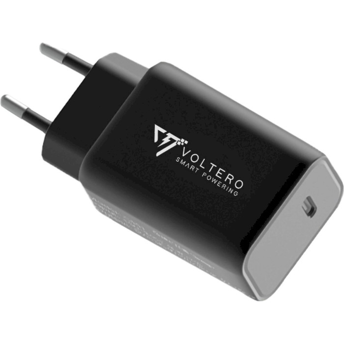 Зарядний пристрій VOLTERO C65 1xUSB-C, PD65W, GAN II Charger Black