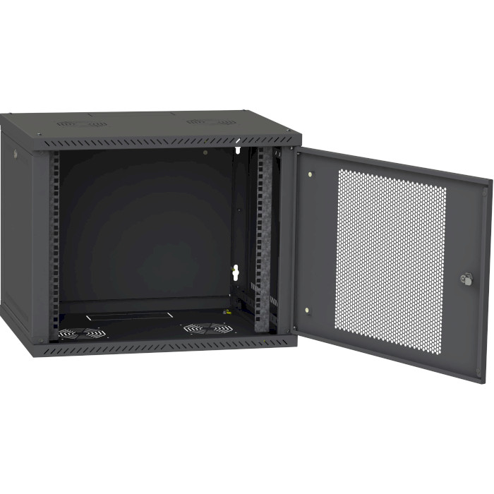 Настінна шафа IPCOM CH-6U 600x600 (перф) (12U, 600x600мм, RAL9005)