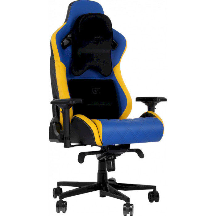 Крісло геймерське GT RACER X-0724 Blue/Yellow