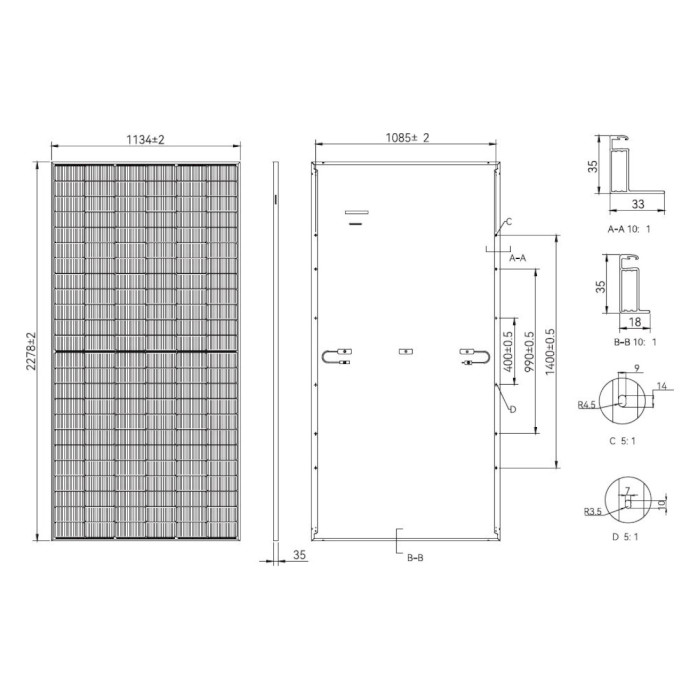 Сонячна панель TONGWEI 585W TWMND-72HS585