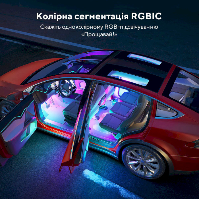 Комплект розумного підсвічування для автомобіля GOVEE H7090 RGBIC Interior Car Lights RGBIC (H70900D2)