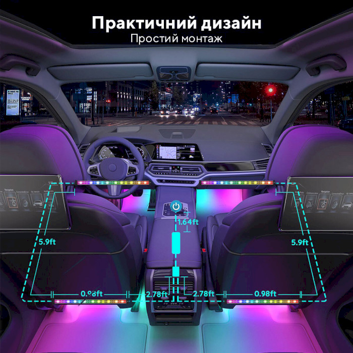 Комплект умной подсветки для автомобиля GOVEE H7090 RGBIC Interior Car Lights RGBIC (H70900D2)