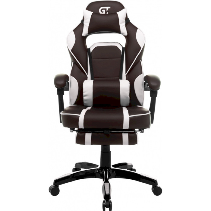 Крісло геймерське GT RACER X-2749-1 Dark Brown/White