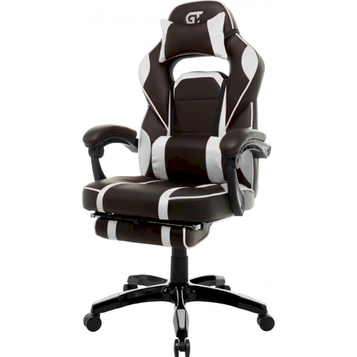 Крісло геймерське GT RACER X-2749-1 Dark Brown/White