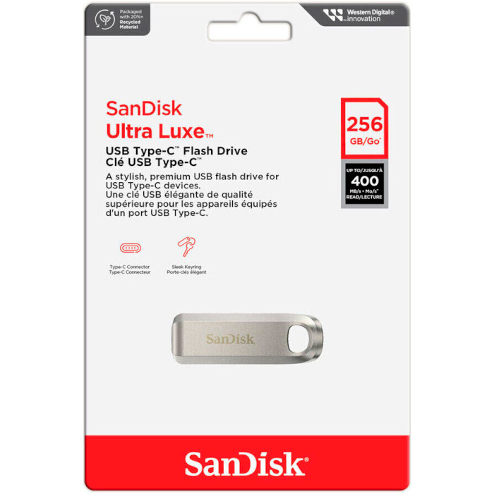 Флэшка SANDISK Ultra Luxe USB-C3.2 256GB (SDCZ75-256G-G46)