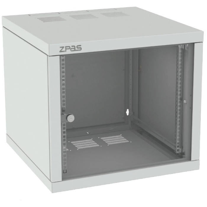 Настінна шафа 19" ZPAS Z-Box 19" 600x600 15U (скло) (15U, 600x600мм, RAL7035)