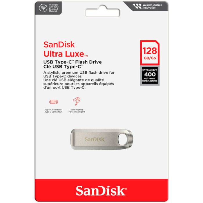 Флэшка SANDISK Ultra Luxe USB-C3.2 128GB (SDCZ75-128G-G46)