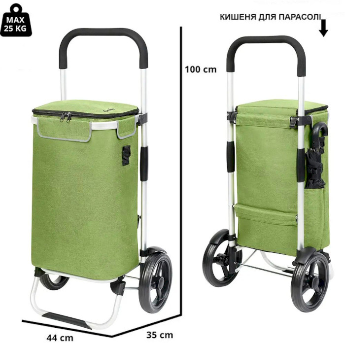 Сумка-тележка SHOPPINGCRUISER Allround 41L Green (650070)