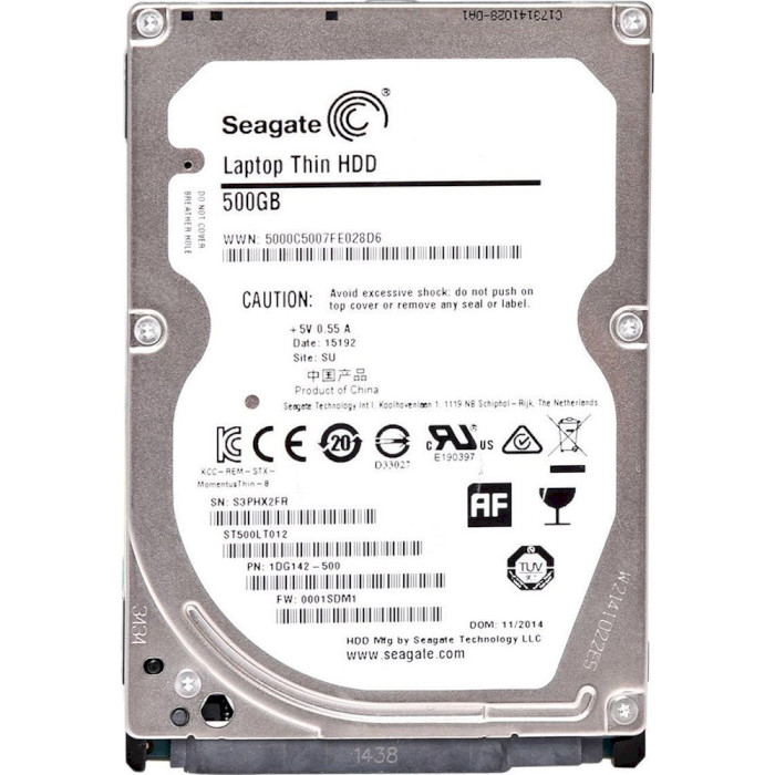 Жорсткий диск 2.5" SEAGATE Laptop Thin 500GB SATA/16MB (ST500LT012-FR) Refurbished