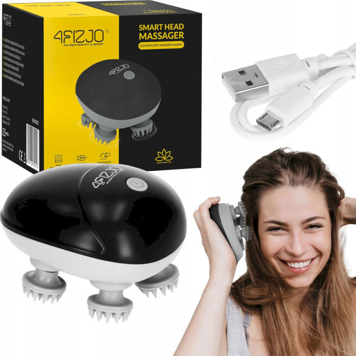 Массажёр для головы 4FIZJO Smart Head Massager Black (4FJ0620)