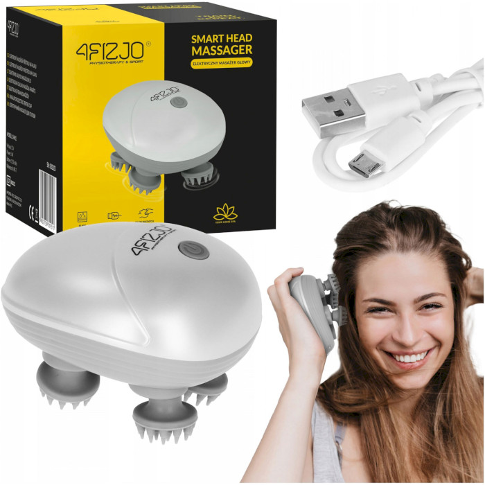 Массажёр для головы 4FIZJO Smart Head Massager White (4FJ0619)