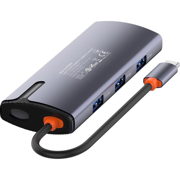 Сетевой адаптер с USB-хабом COLORWAY 6-in-1 USB-C to 3xUSB3.0, 1xUSB2.0, PD100W, LAN (CW-HUB03)