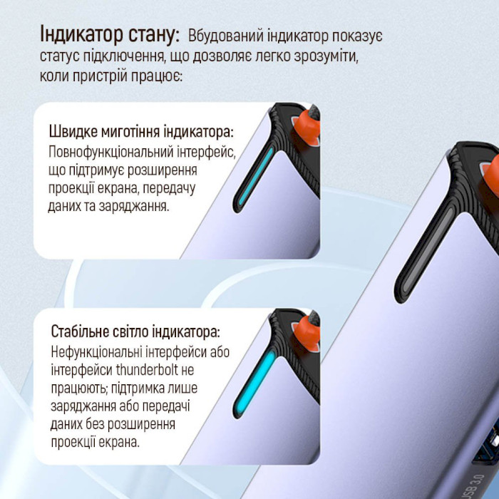 Мережевий адаптер з USB-хабом COLORWAY 6-in-1 USB-C to 3xUSB3.0, 1xUSB2.0, PD100W, LAN (CW-HUB03)