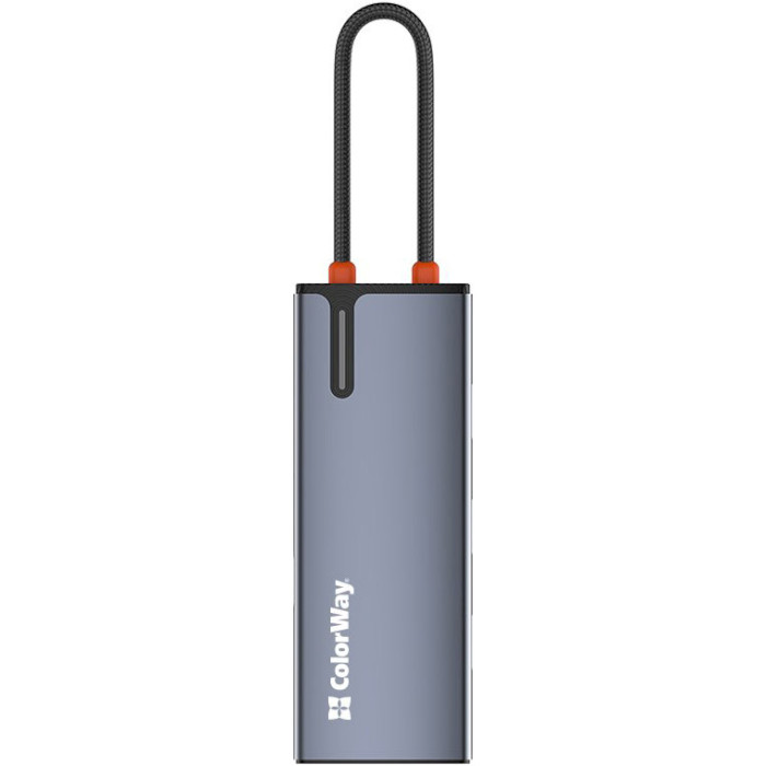 Мережевий адаптер з USB-хабом COLORWAY 5-in-1 USB-C to 1xHDMI, 3xUSB3.0, PD100W (CW-HUB01)