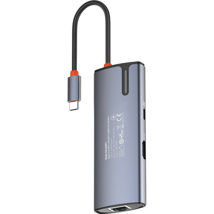 Сетевой адаптер с USB-хабом COLORWAY 6-in-1 USB-C to 1xHDMI, 3xUSB3.0, PD100W, LAN (CW-HUB02)