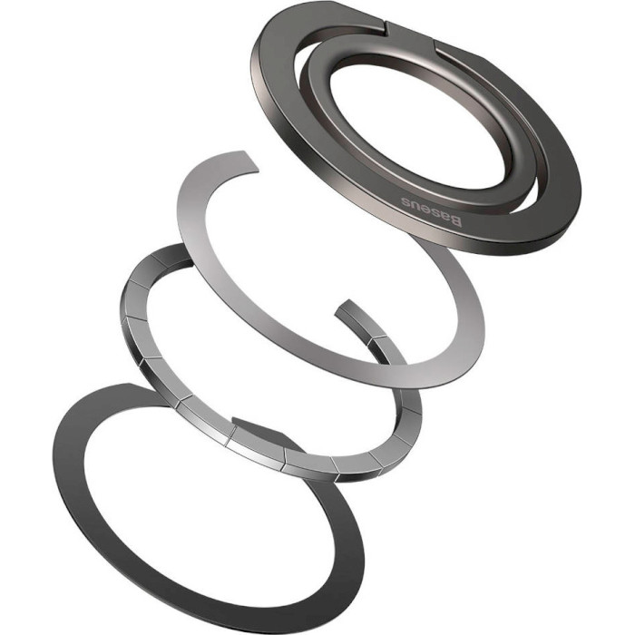 Кільце-тримач для смартфона BASEUS Halo Series Foldable Metal Ring Stand (Single-Ring) Gray (SUCH000012)