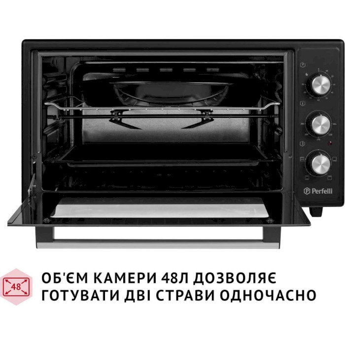 Електропіч PERFELLI Mirage 48 Black