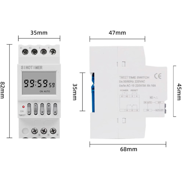 Реле времени SINOTIMER TM627