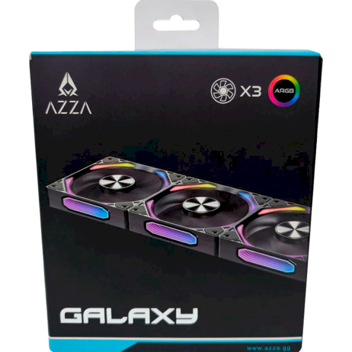 Комплект вентиляторов AZZA Galaxy Black 3-Pack (LFO-4912DB3)