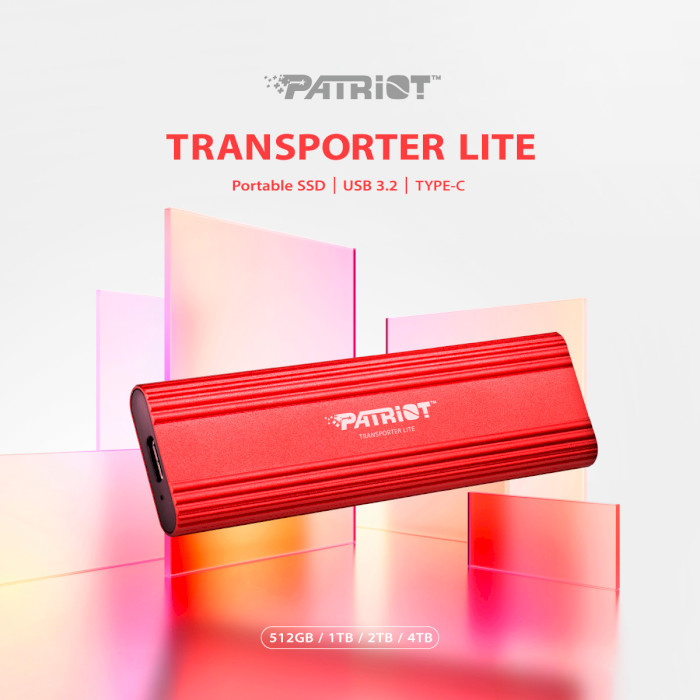 Портативный SSD диск PATRIOT Transporter Lite 512GB USB3.2 Gen2 (PTPL512GPEC)