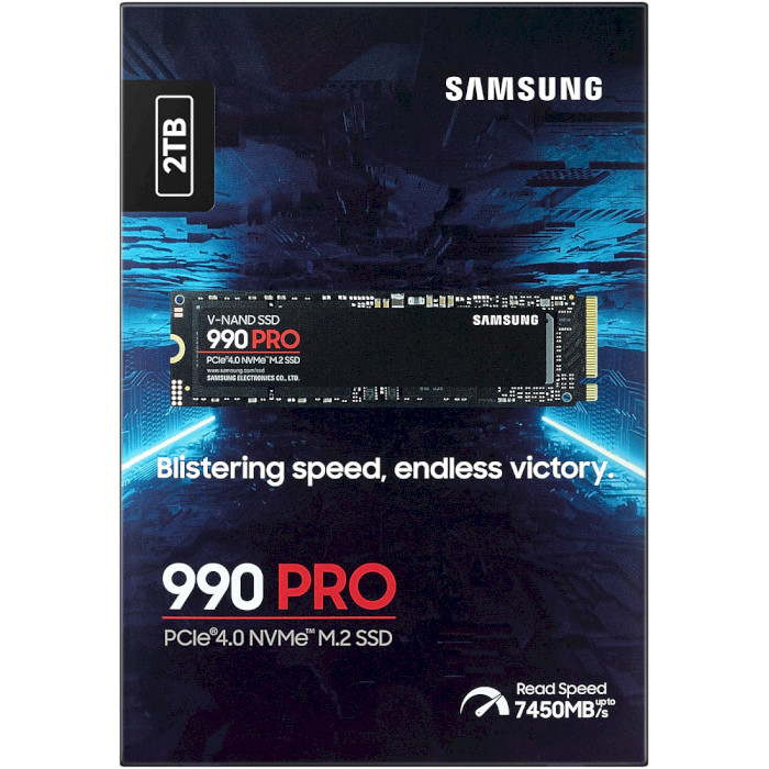 SSD диск SAMSUNG 990 Pro 2TB M.2 NVMe (MZ-V9P2T0B)