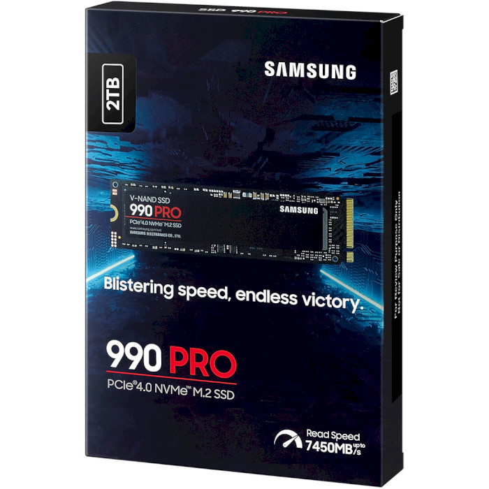 SSD диск SAMSUNG 990 Pro 2TB M.2 NVMe (MZ-V9P2T0B)