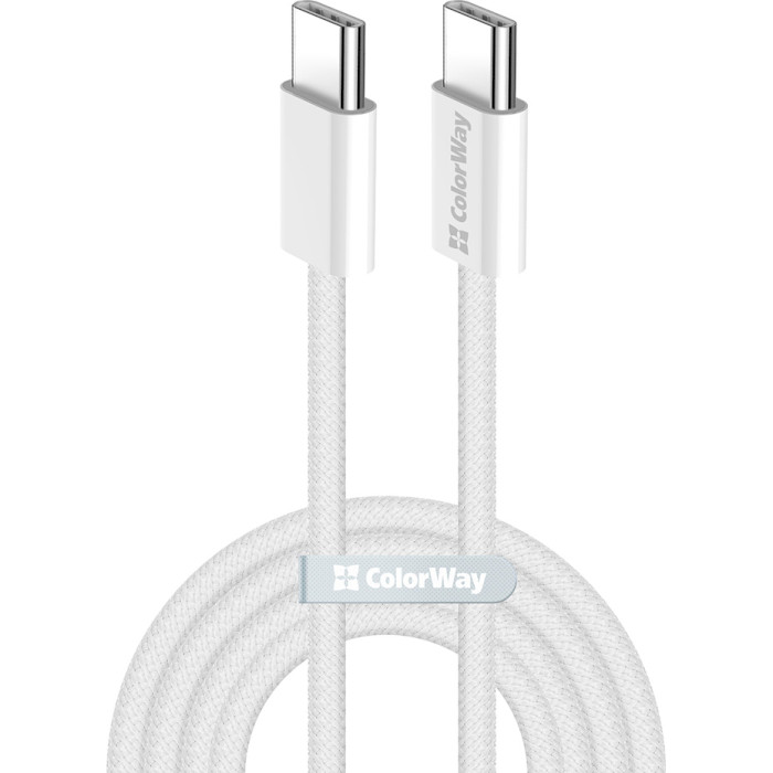 Кабель COLORWAY PD Fast Charging Type-C to Type-C 60W 3A 1м Gray (CW-CBPDCC061-GR)