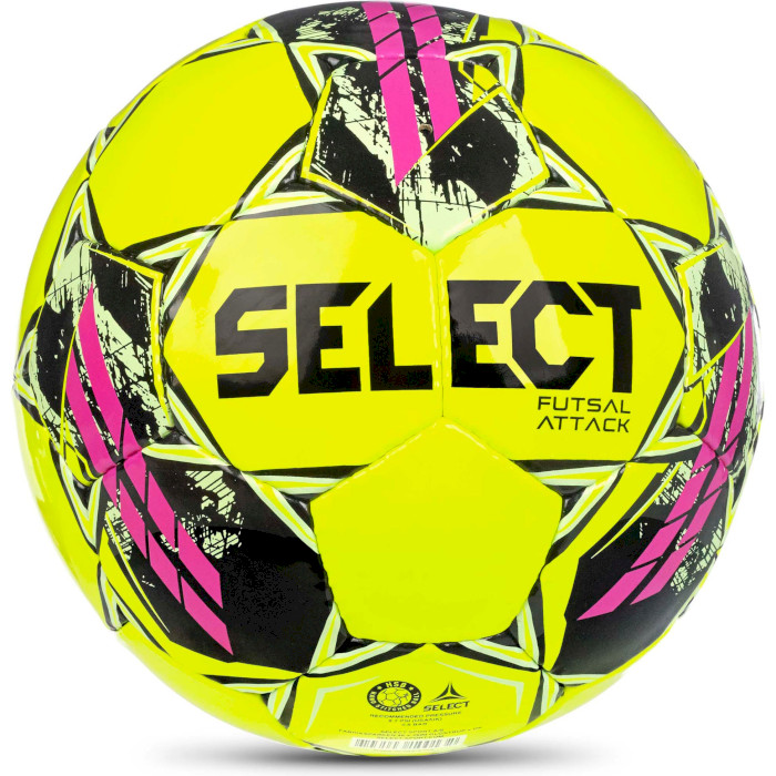 Мяч для футзала SELECT Attack v22 Size 4 Yellow/Pink